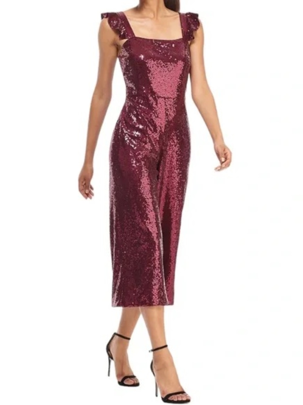 Gal Meets Glam Burgundy Sequin Jumpsuit